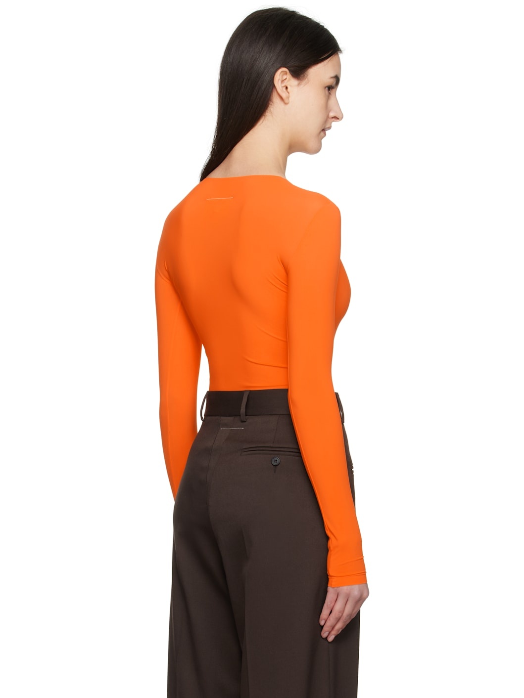 Orange Lycra Jersey Bodysuit - 3