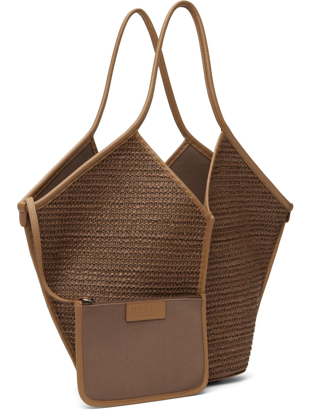 Tan Calella Raffia Tote - 2