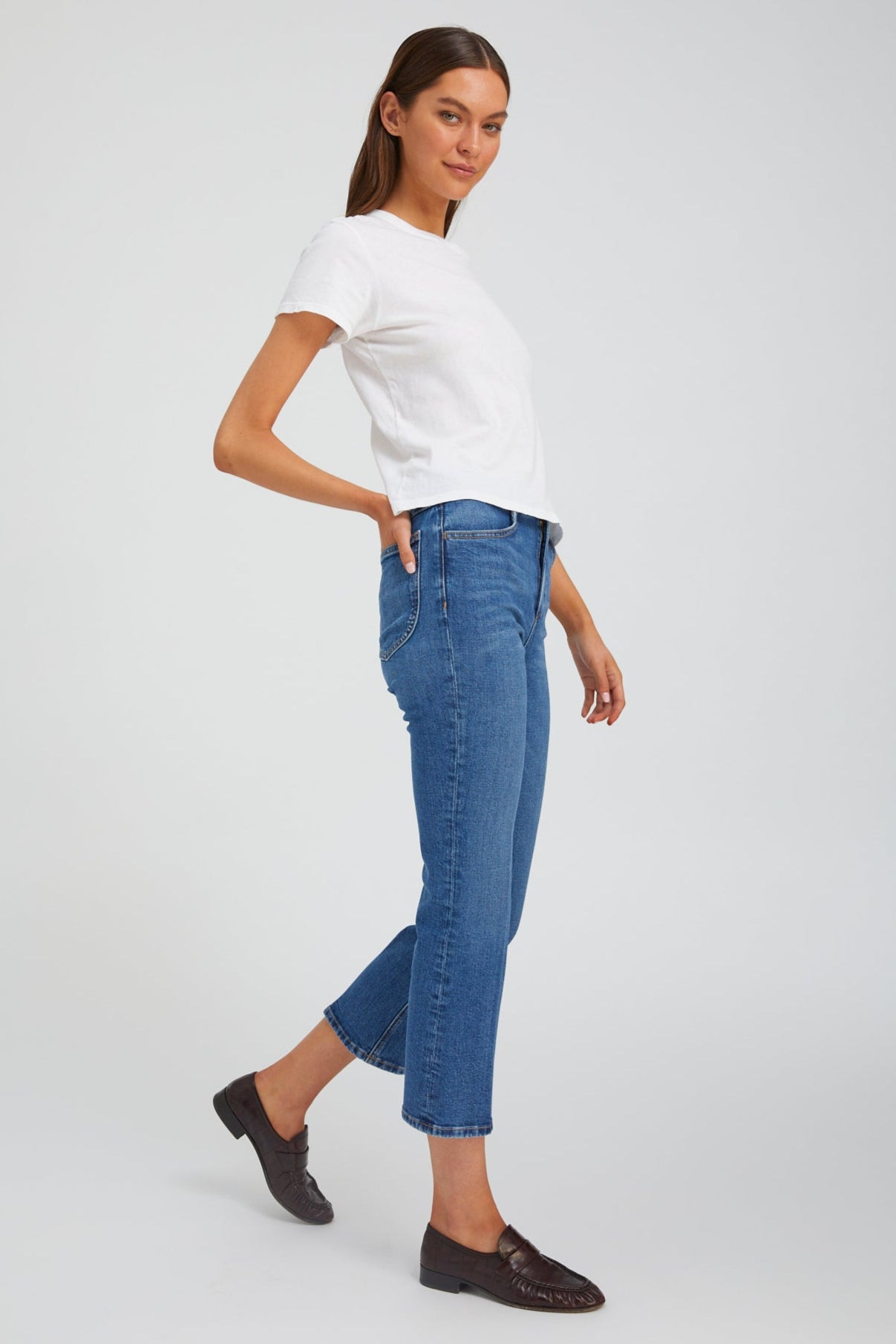 CHARLOTTE CROP FLARE DENIM - 3