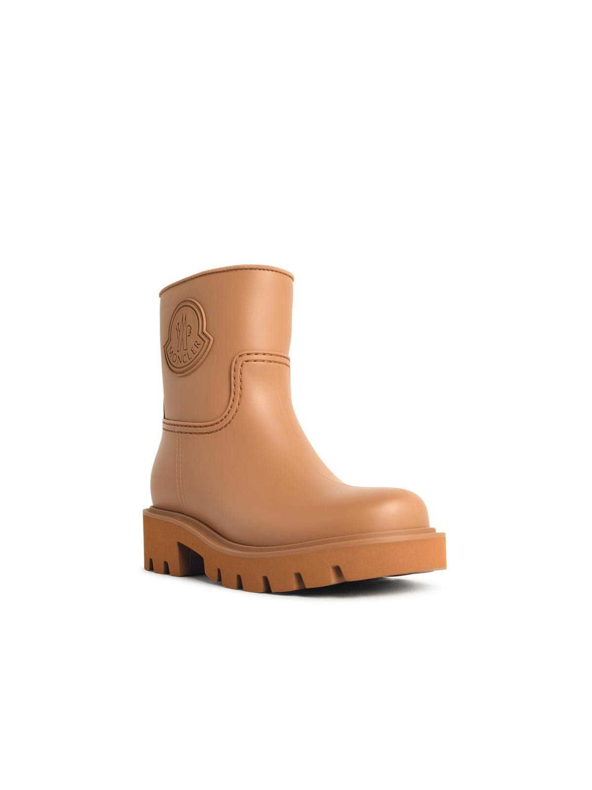 Moncler 'Kickstream' Light Brown Pvc Rain Boots Women - 2
