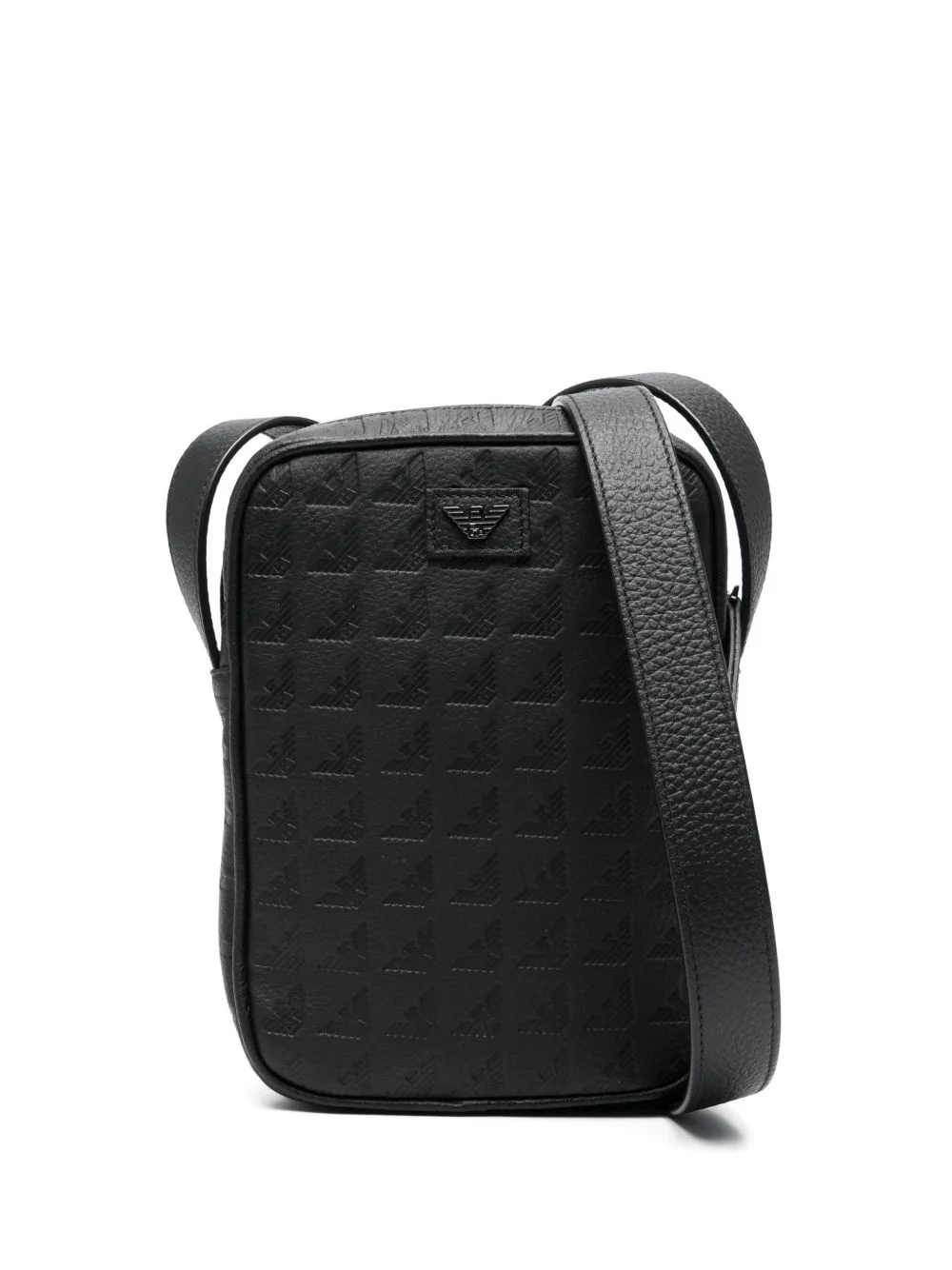 embossed-logo messenger bag - 1