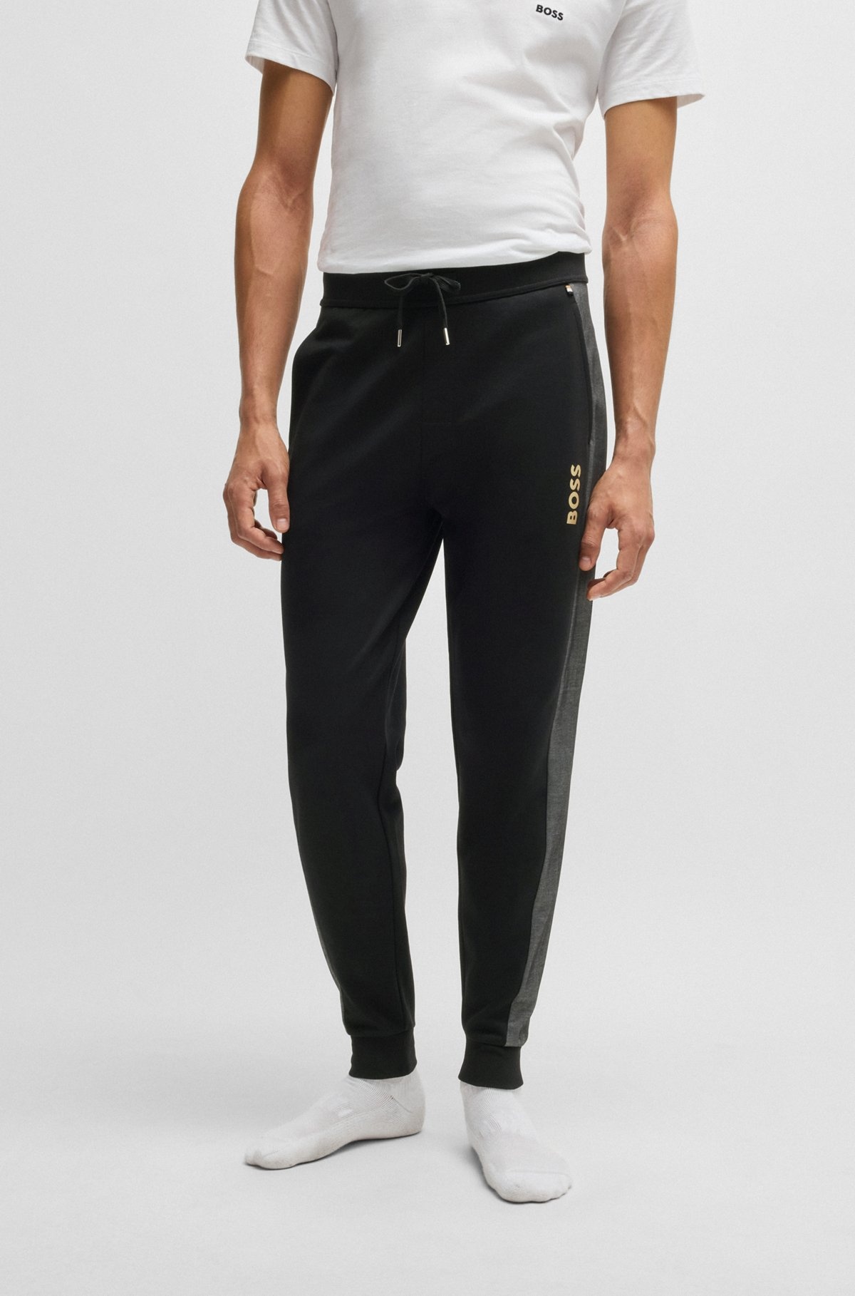 TRACKSUIT BOTTOMS WITH FOIL-PRINT LOGO - 2