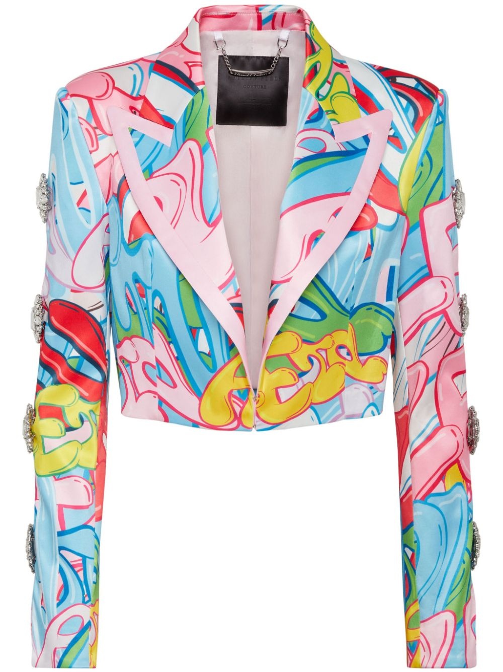 Bombing Graffiti-print spencer jacket - 1