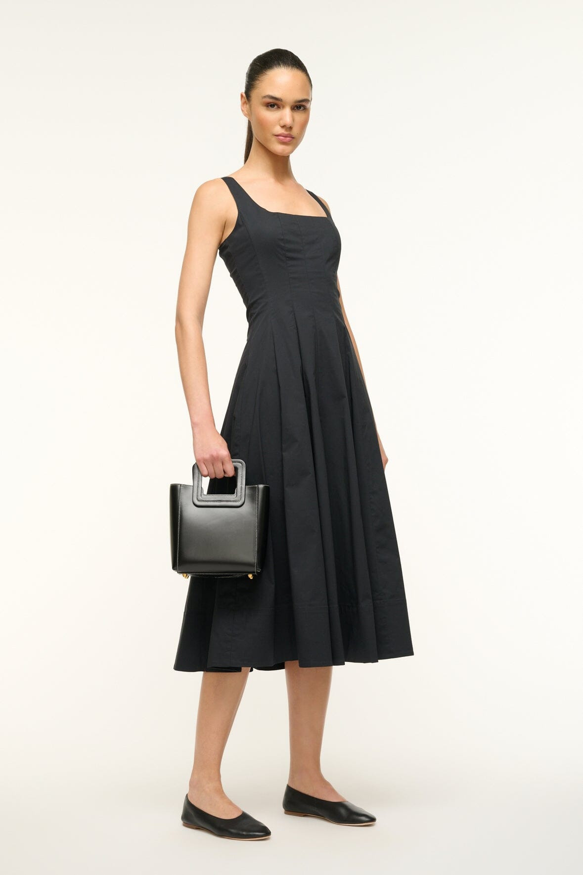 STAUD MINI SHIRLEY LEATHER BAG | BLACK - 2