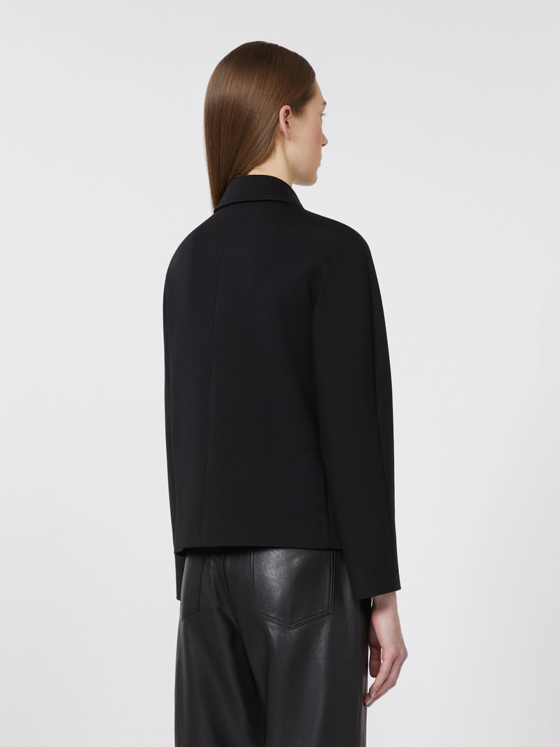 ARMONIOSO Boxy-fit scuba jersey jacket - BLACK 4