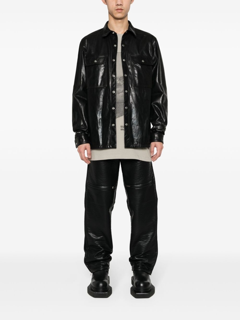 Outershirt leather jacket - 2