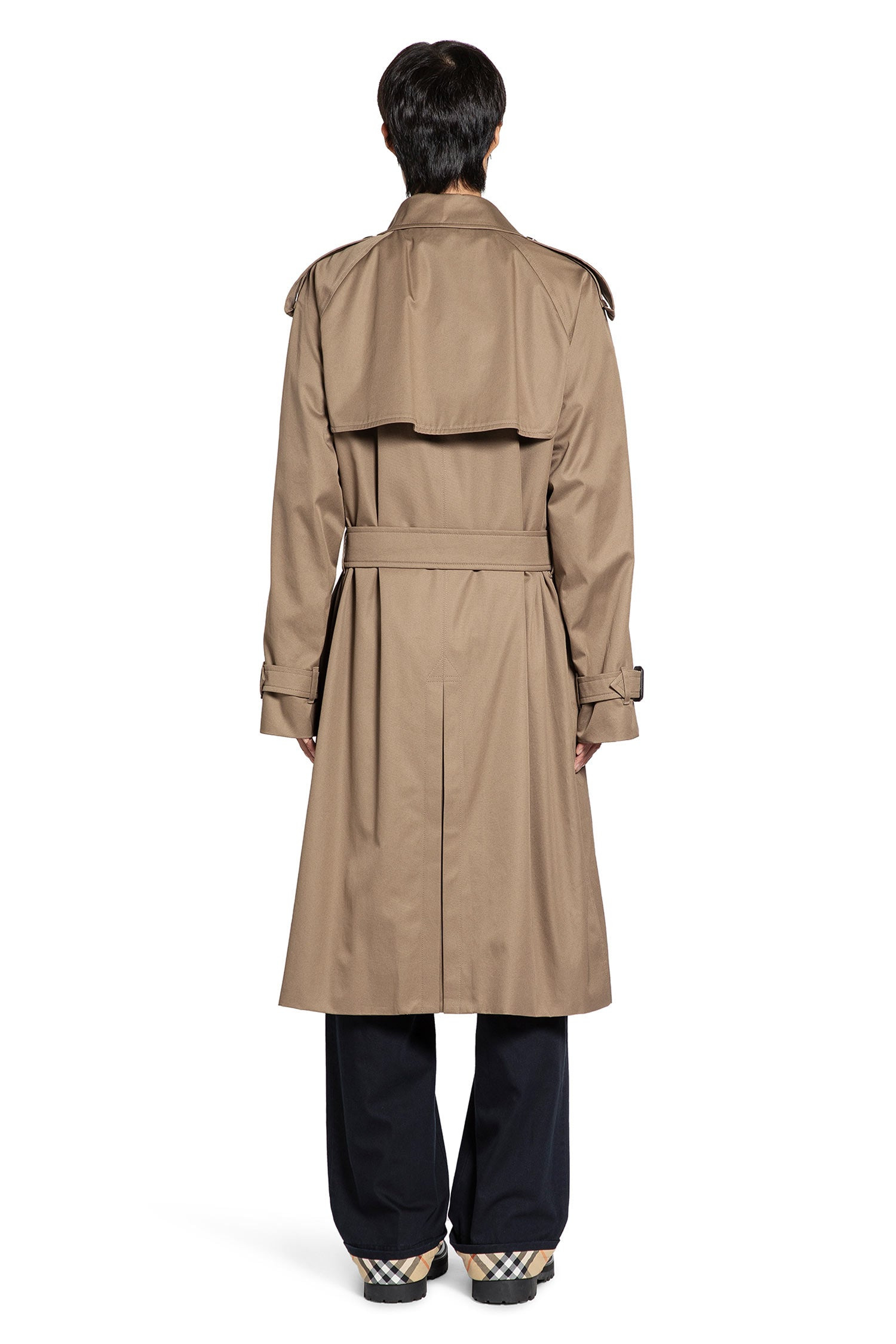 Long Gabardine Trench Coat - 3
