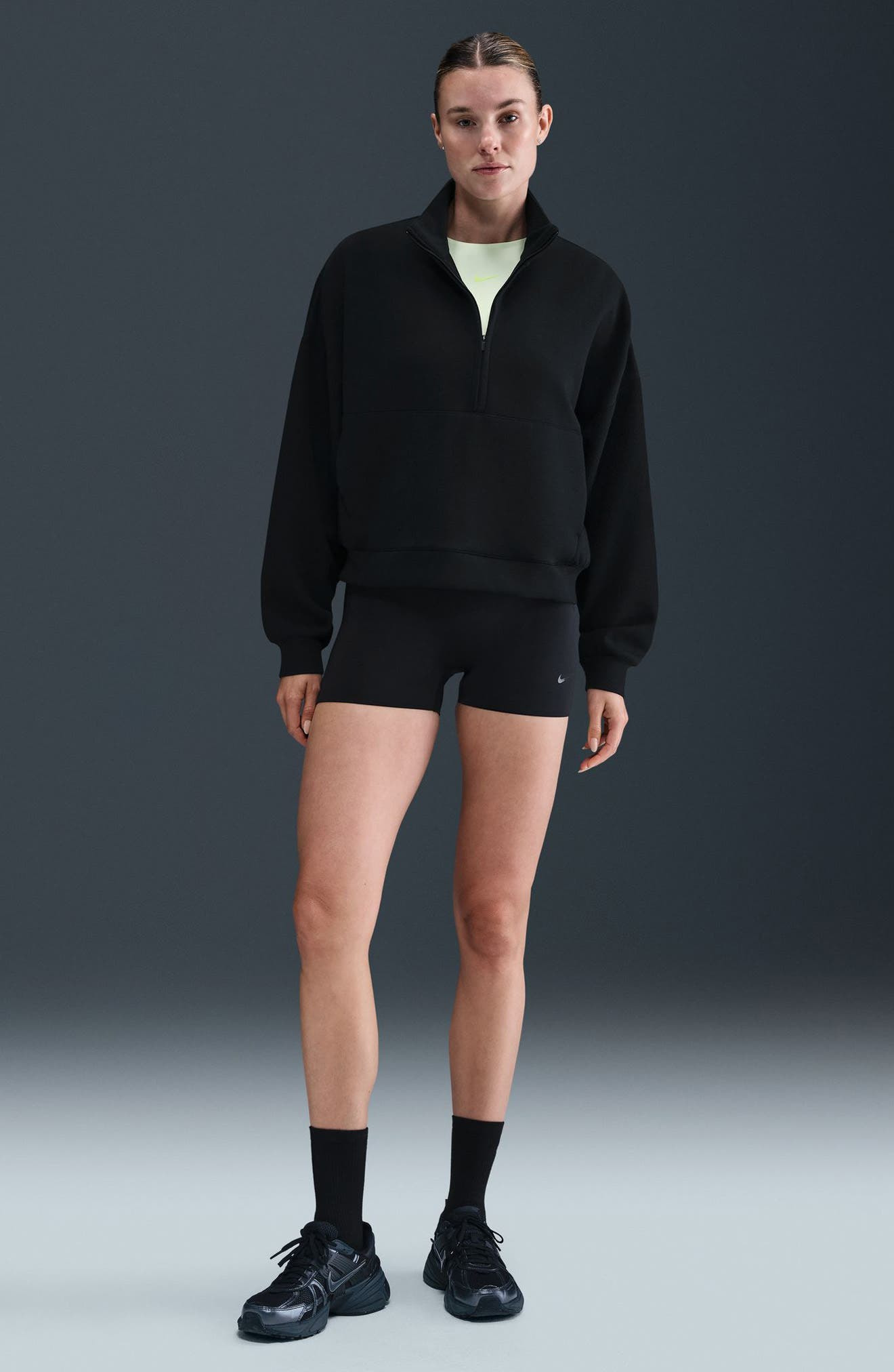 Nike Form Dri-FIT Boy Shorts in Black/Smoke Grey at Nordstrom - 7
