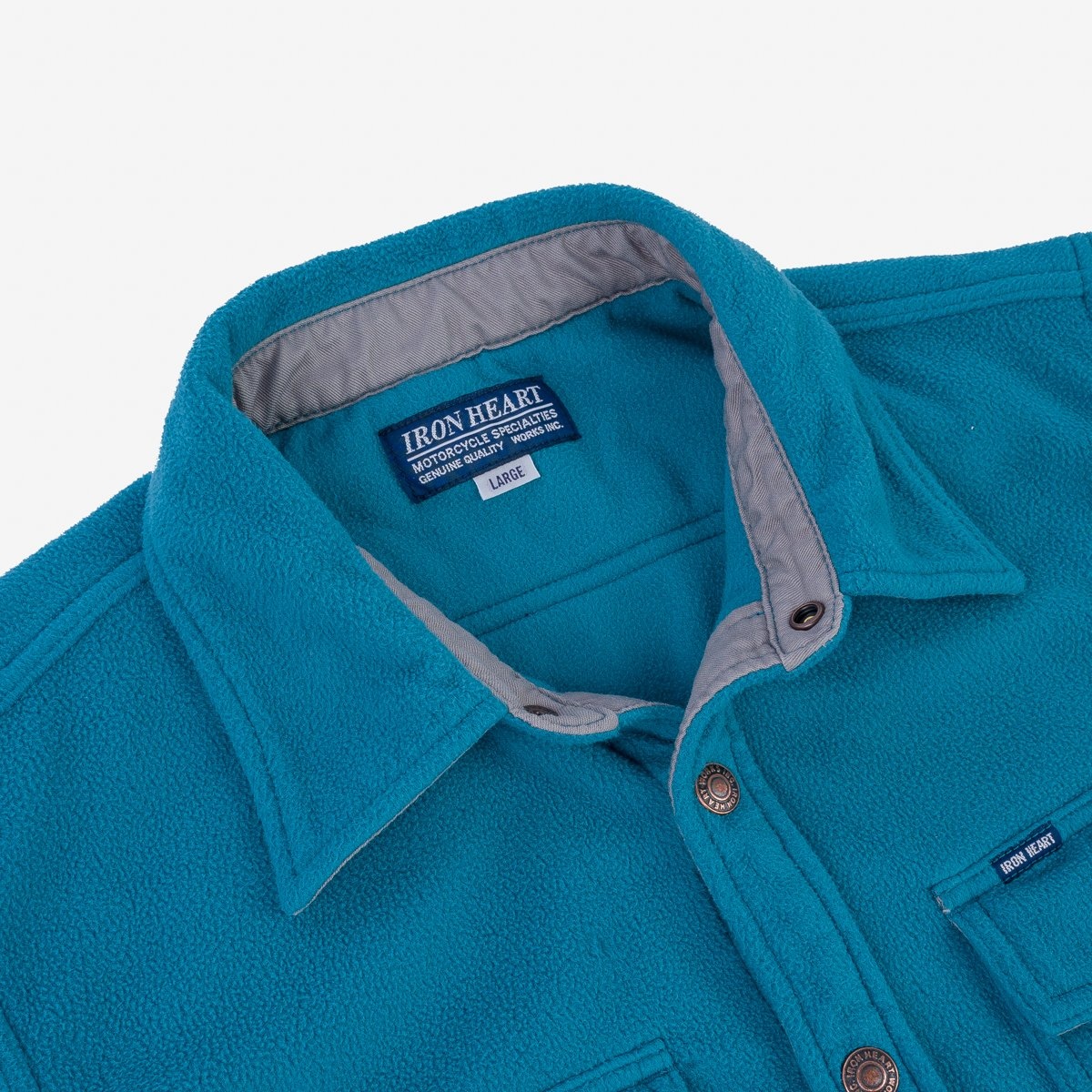 IHSH-287-TUR Micro Fleece C.P.O Shirt - Turquoise - 8