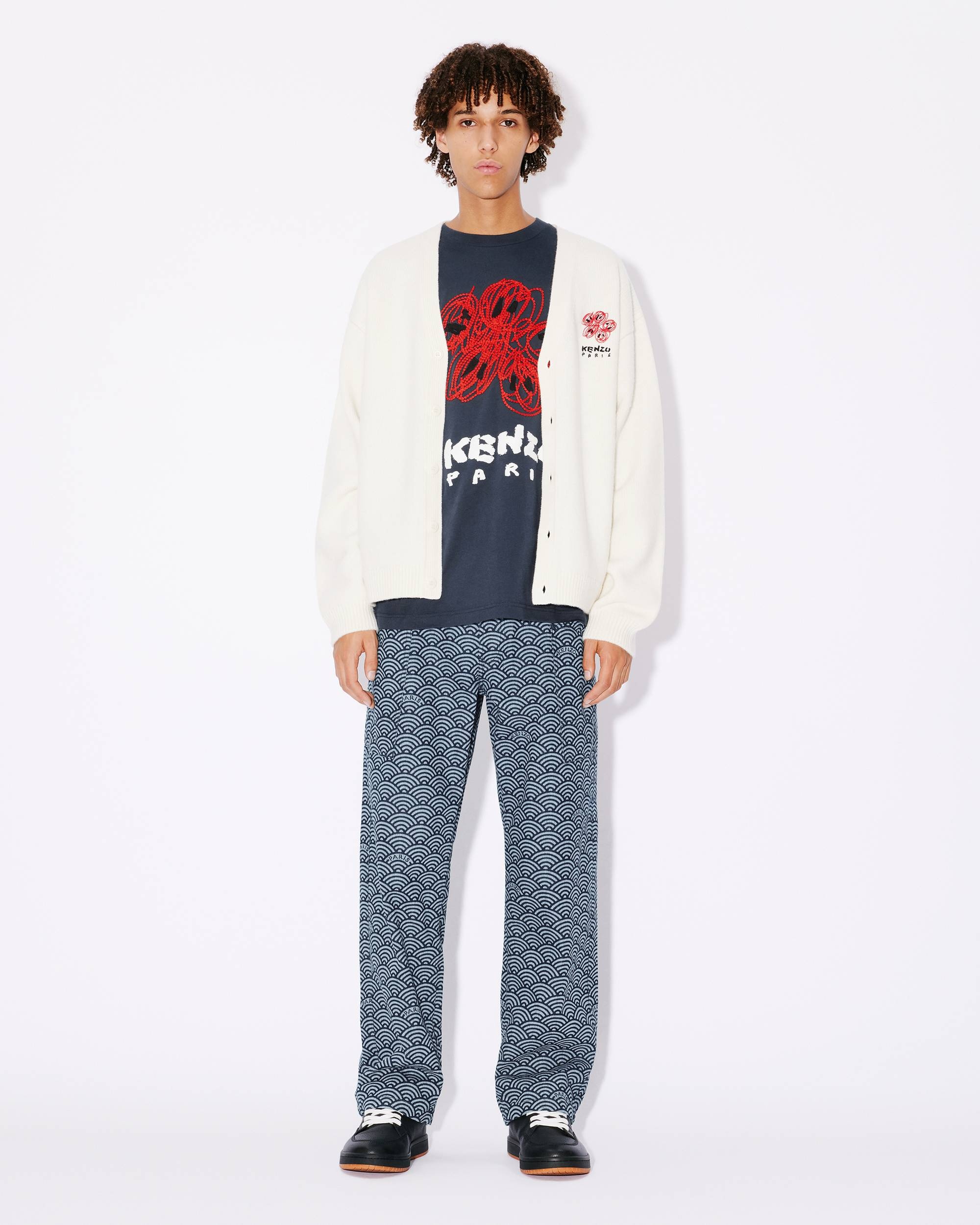 'KENZO Drawn Varsity' embroidered genderless cardigan - 11