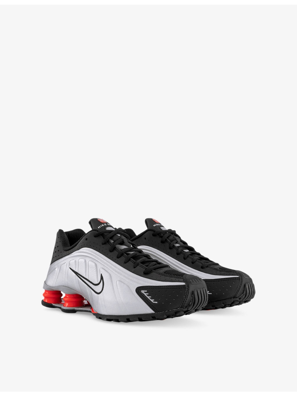 Shox R4 Leather and Mesh Mid-Top Trainers - 3
