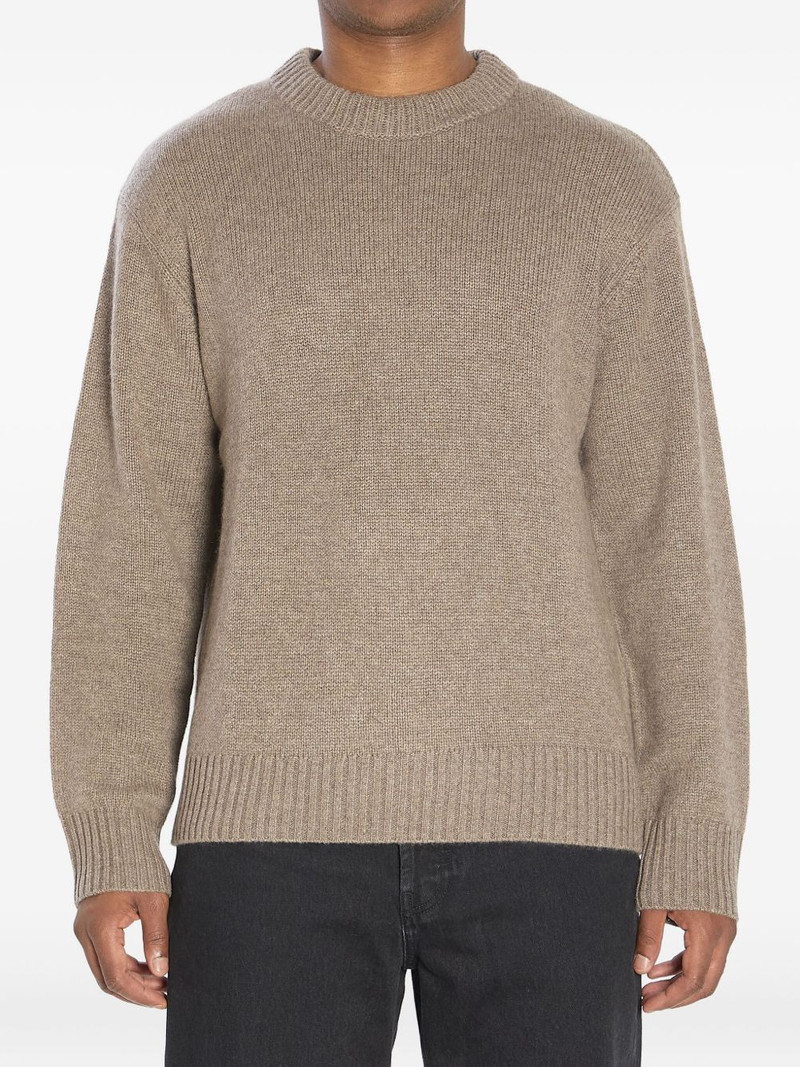 crew-neck ribbed cashmere sweater 1