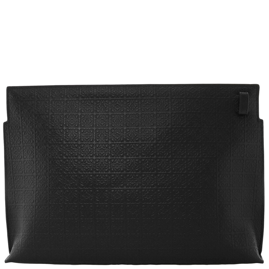 Loewe Calfskin Repeat T Pouch - Black - 4