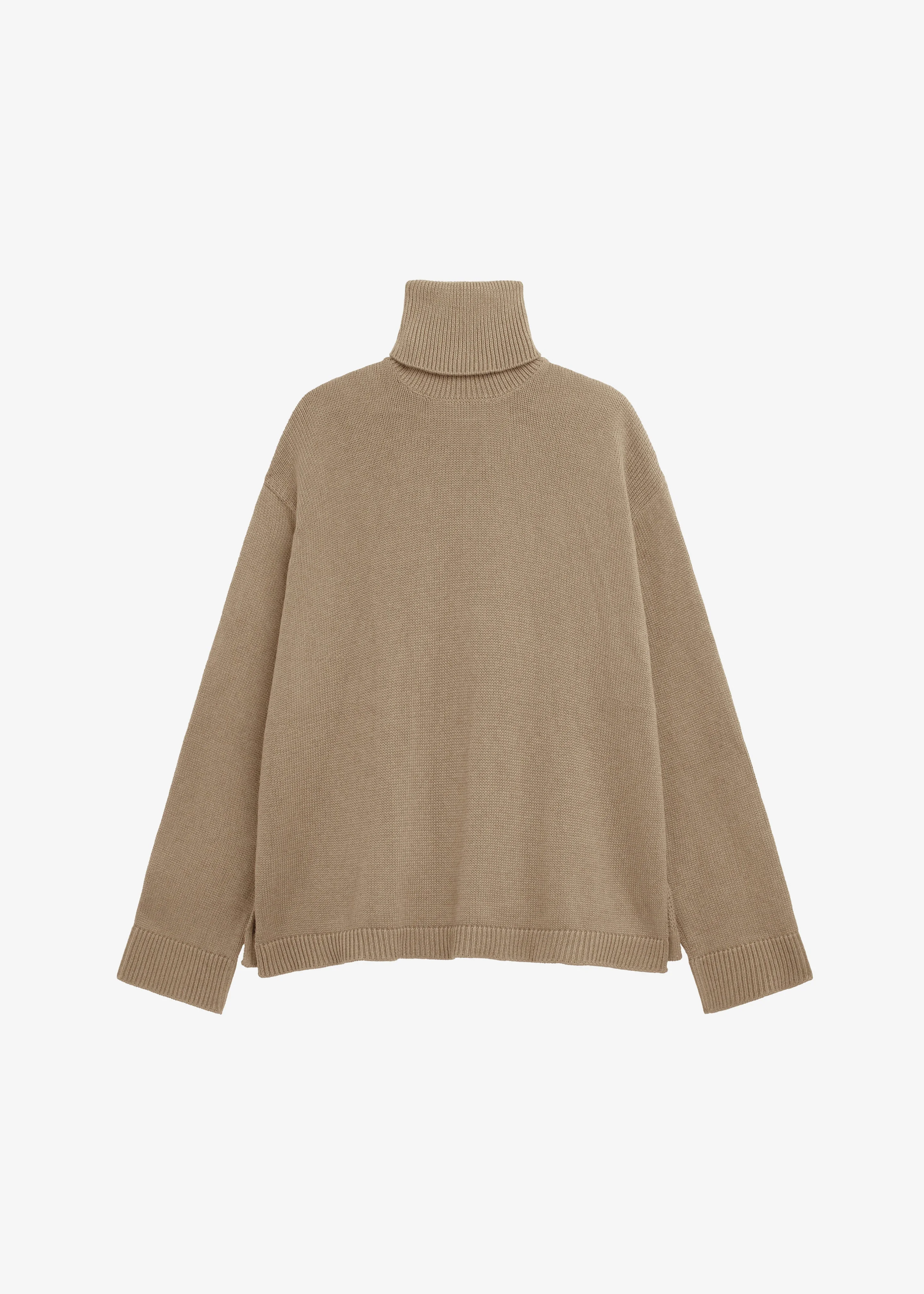 Rhea Trapeze Turtleneck - Beige - 1