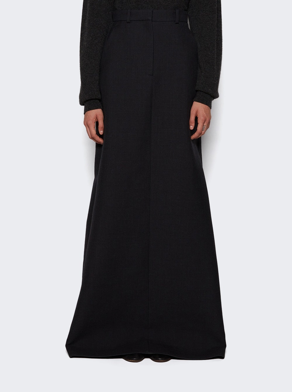 Roux Wool Skirt Dark Charcoal - 3
