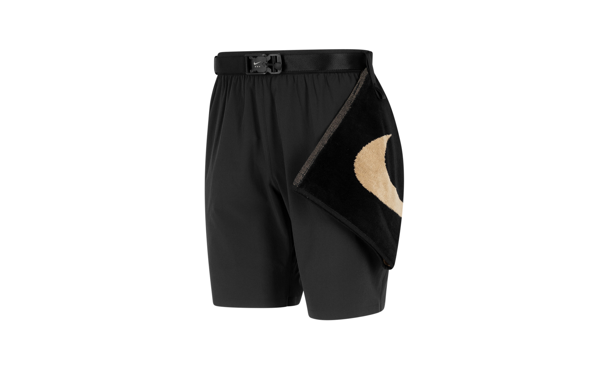 Solid Color Belt Straight Shorts - 2