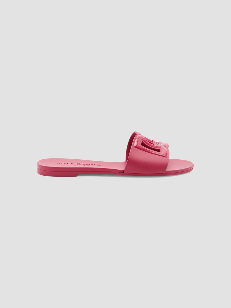 Women's Interlock Logo Rubber Slides - Fuschia 1