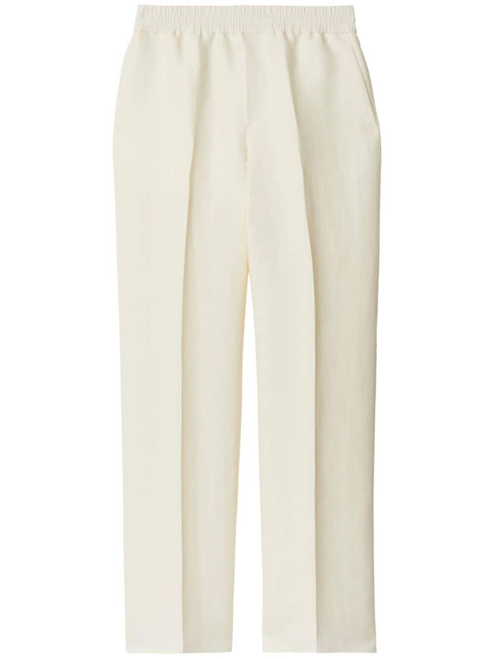 tapered-leg canvas trousers - 1