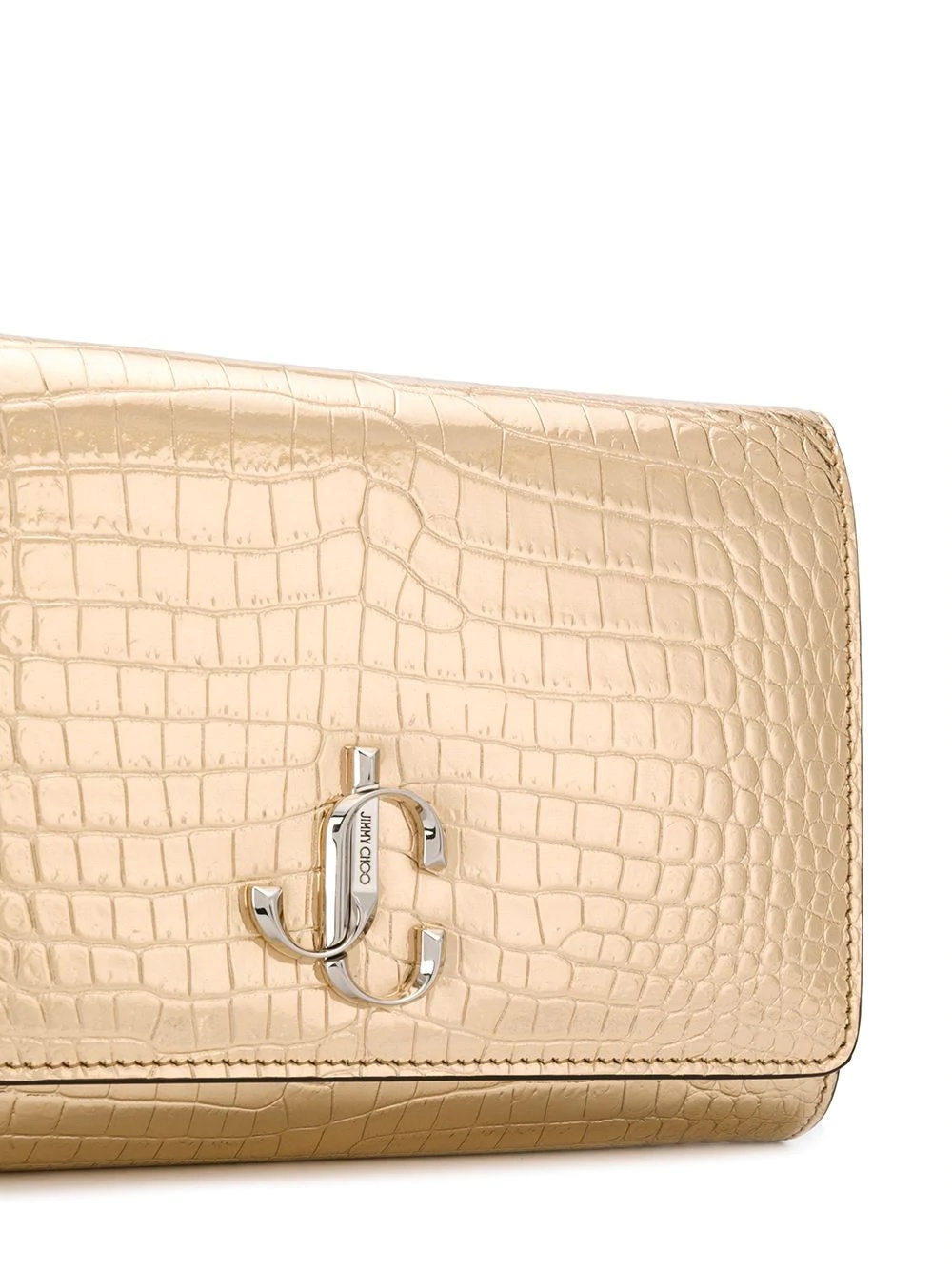 Varenne crocodile-effect clutch bag - 4