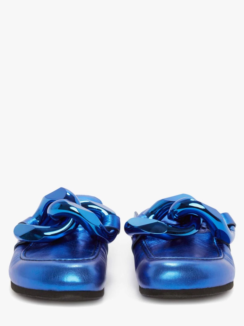 chain-embellished flat mules - 4