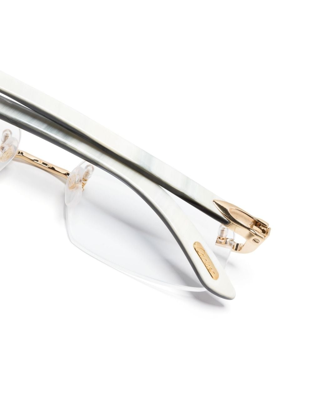 frameless rectangle glasses - 3