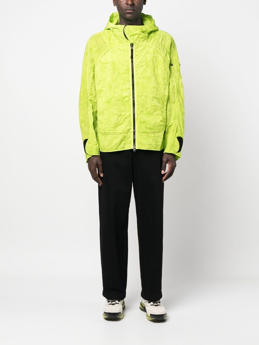 crinkle-finish hooded jacket - 2