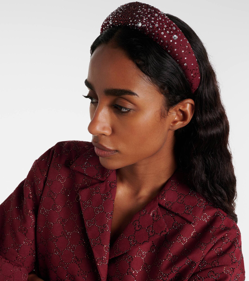 GUCCI GG crystal-embellished headband outlook