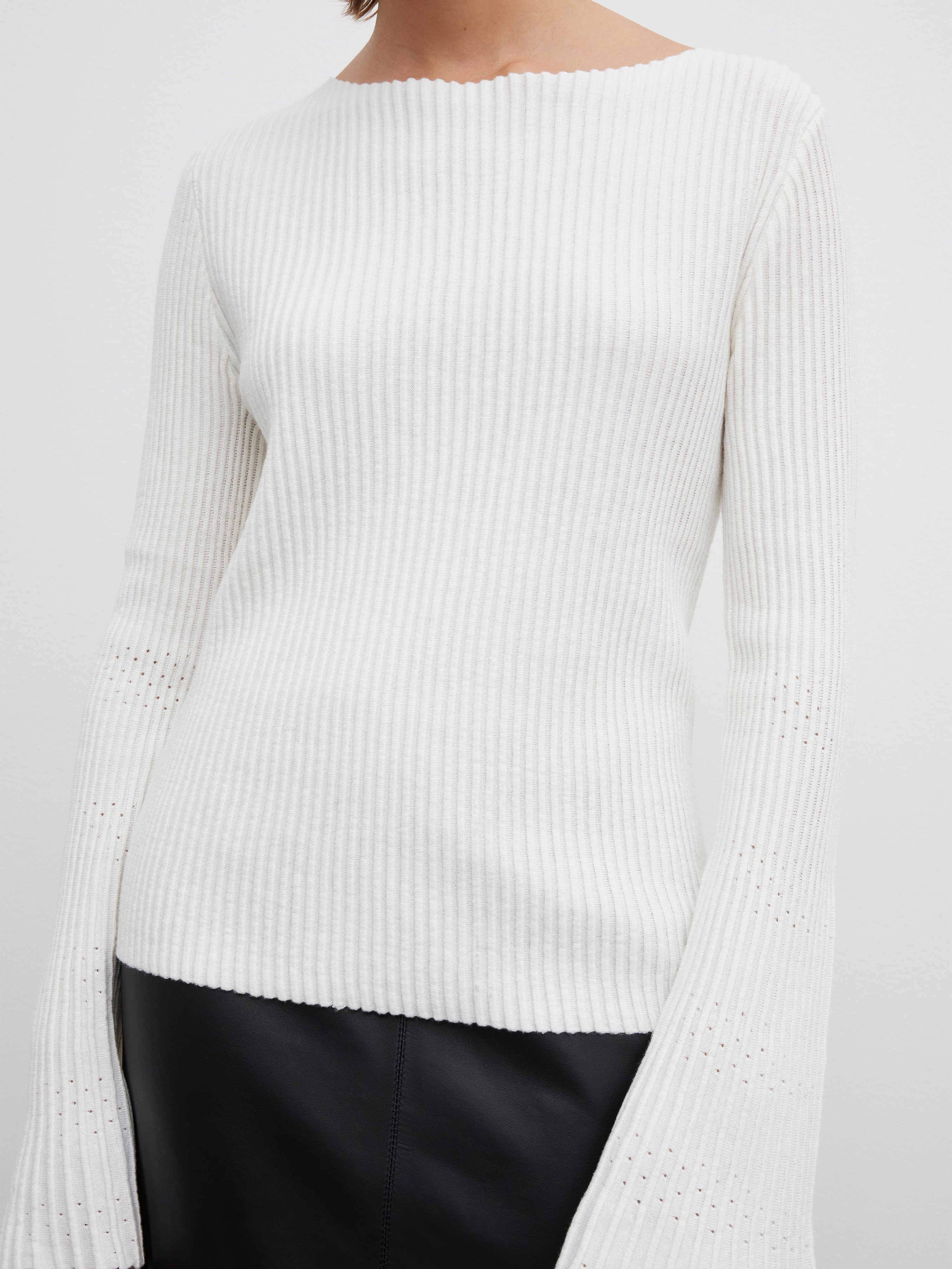 Knit bell sleeve top - 5