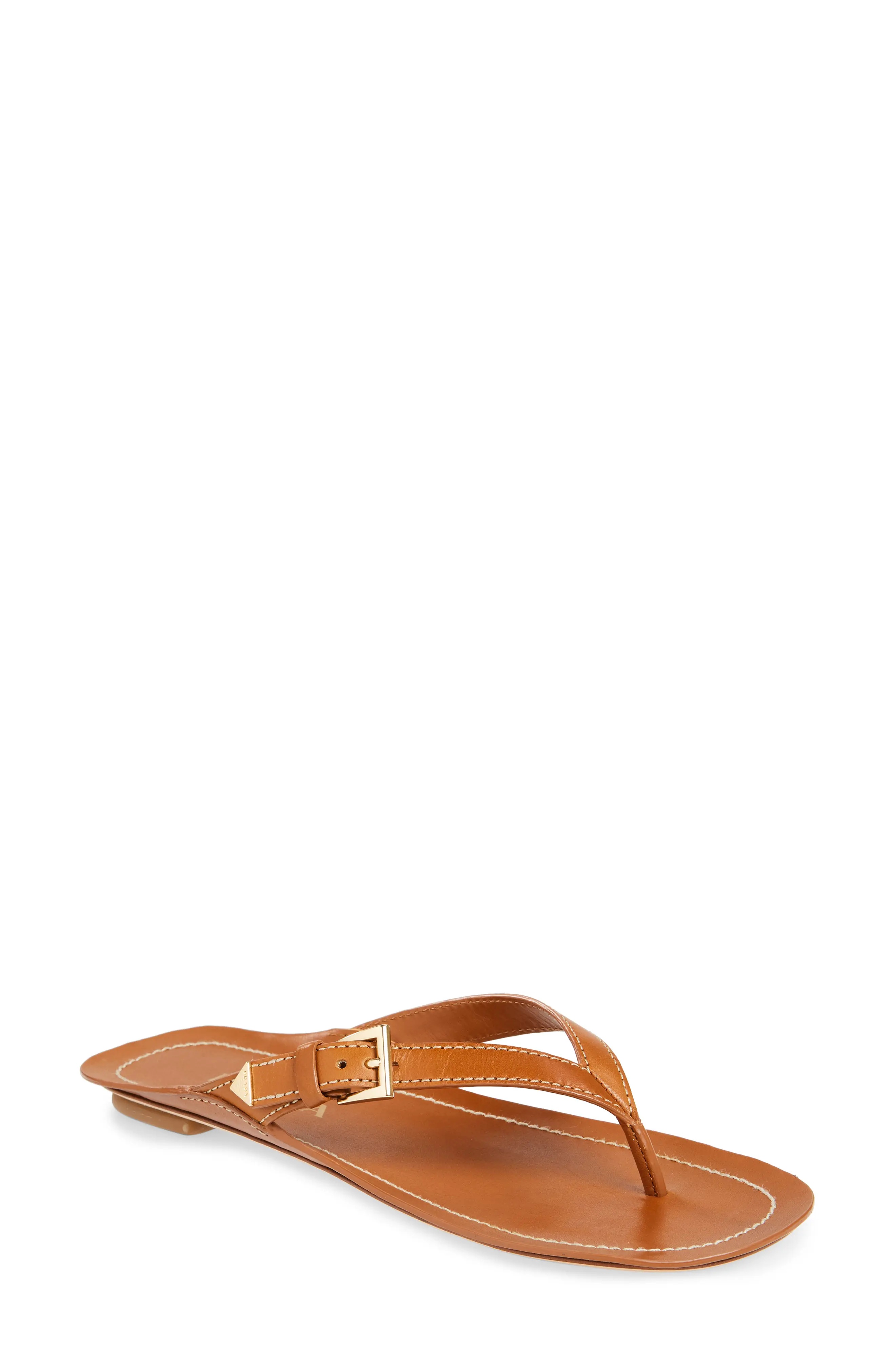 Buckle Leather Flip Flop - 1