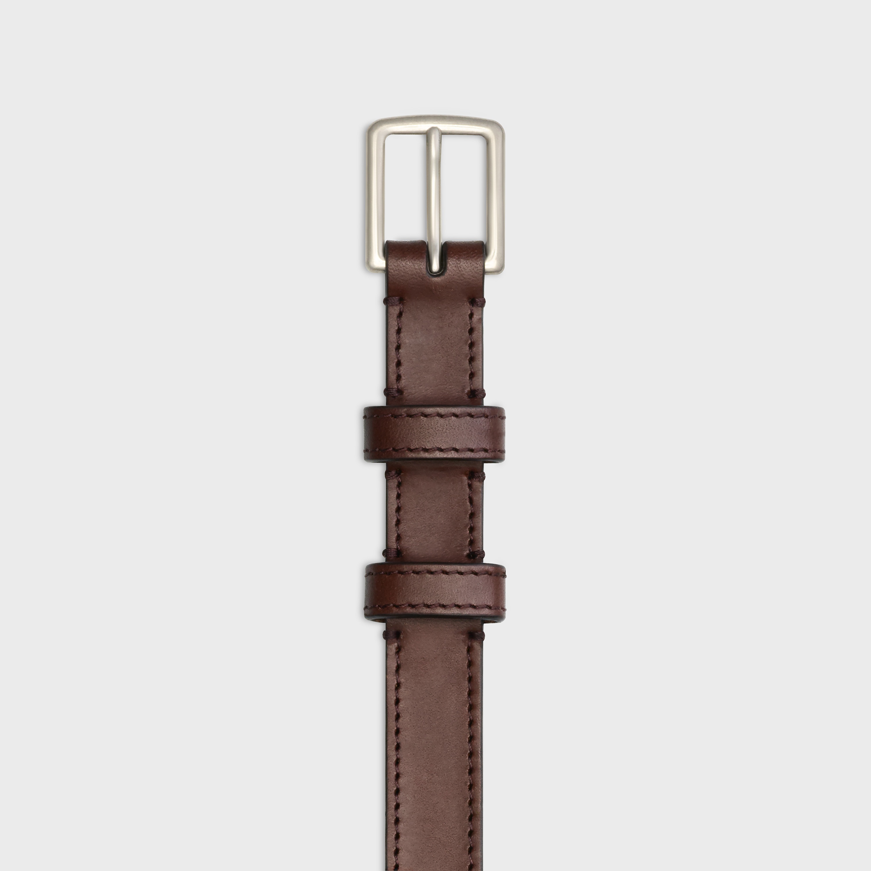 TUBULAR BRAIDED BELT WITH SQUARE BUCKLE IN VEGETAL CALFSKIN - 2