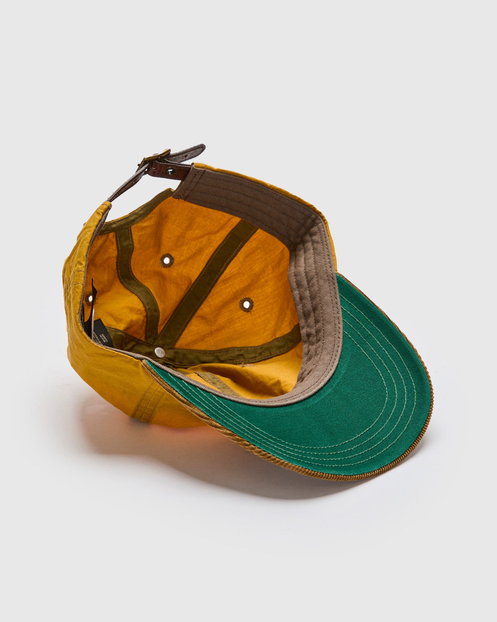 Mountaineering Oil Cloth Sportsman Cap in Mustard - 4