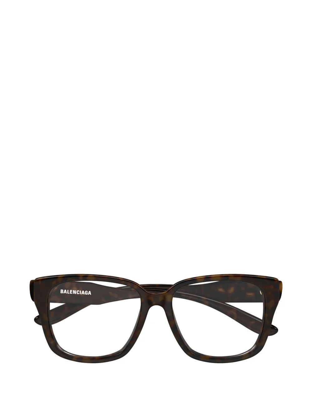 tortoiseshell-effect rectangle-frame glasses - 1
