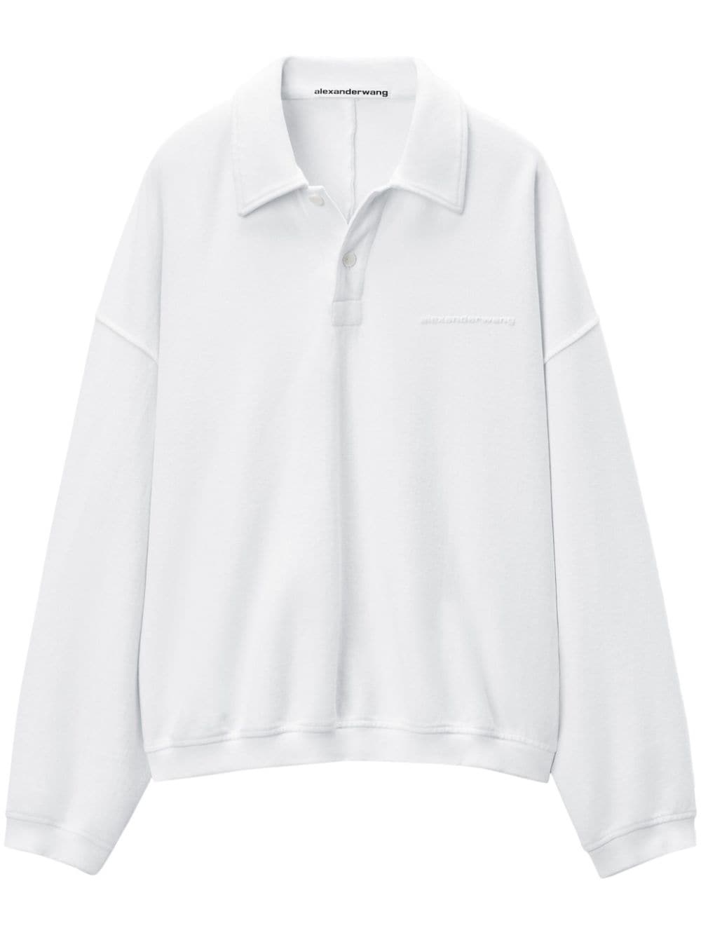 logo-embossed cotton polo shirt - 1