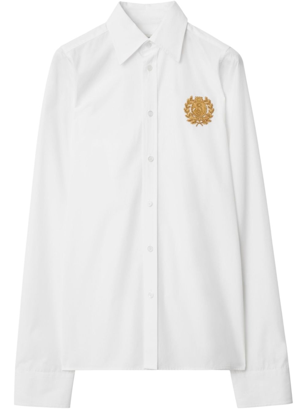 logo-embroidered shirt - 1