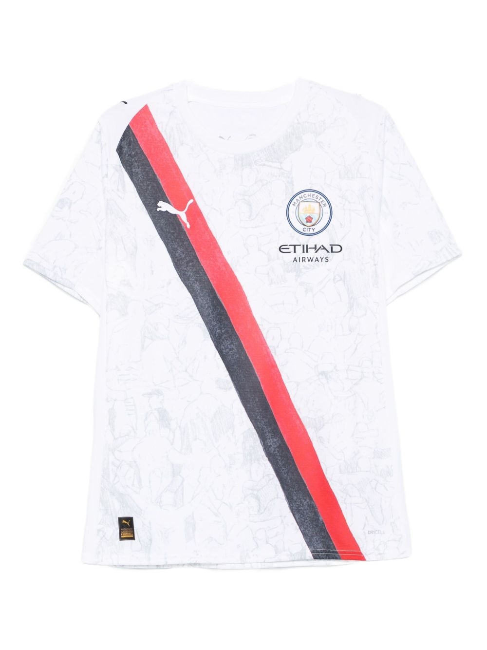 x KidSuper Manchester City FC diagonal-stripe graphic T-shirt - 1