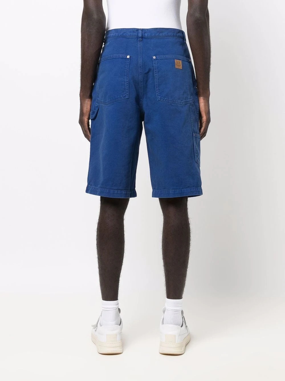 logo-patch denim bermuda shorts - 4