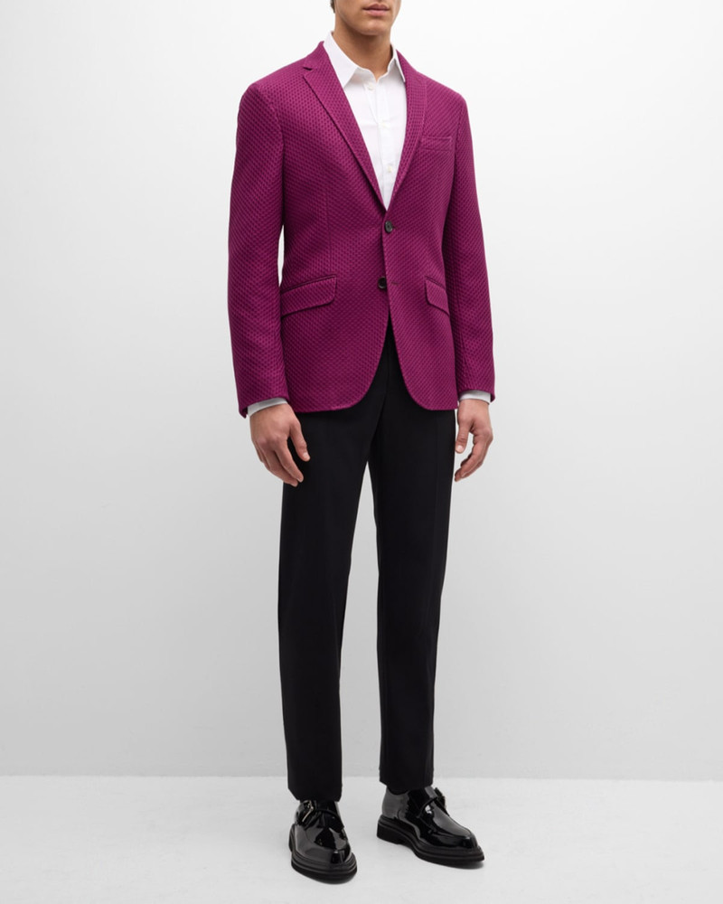 Etro 남자의 기본 텍스처 블레이저 outlook