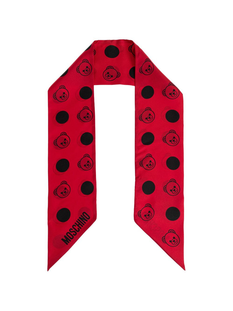 polka-dot teddy silk scarf 1
