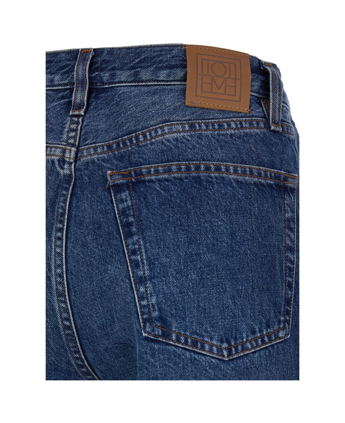 'classic Cut' Blue Jeans With Logo Patch In Denim Woman - 3