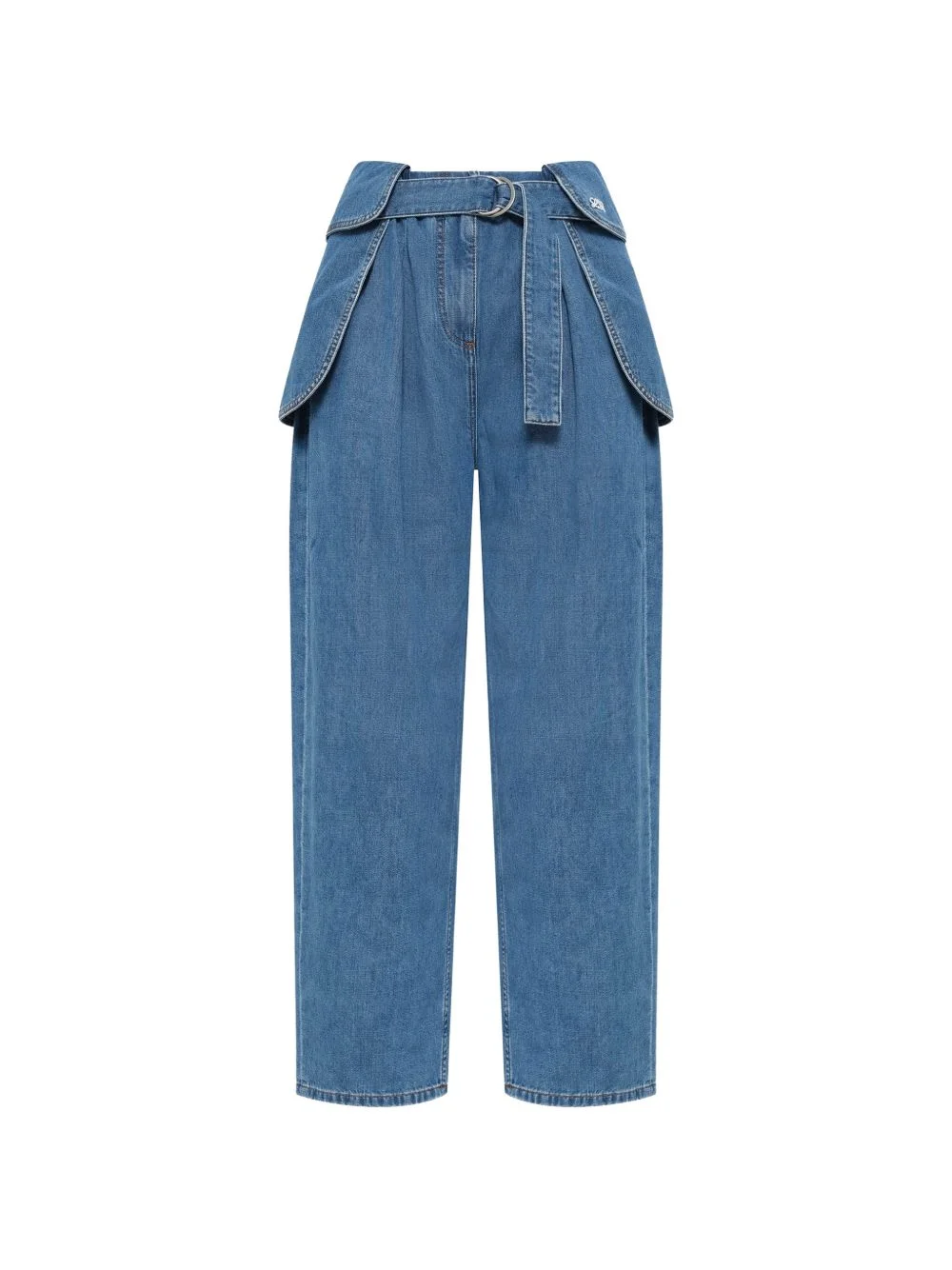 belted cargo jeans - 1