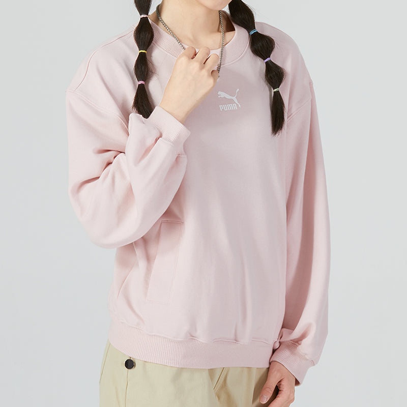 (WMNS) PUMA Graphic Sweatshirt 'Pink' 537518-88 - 5
