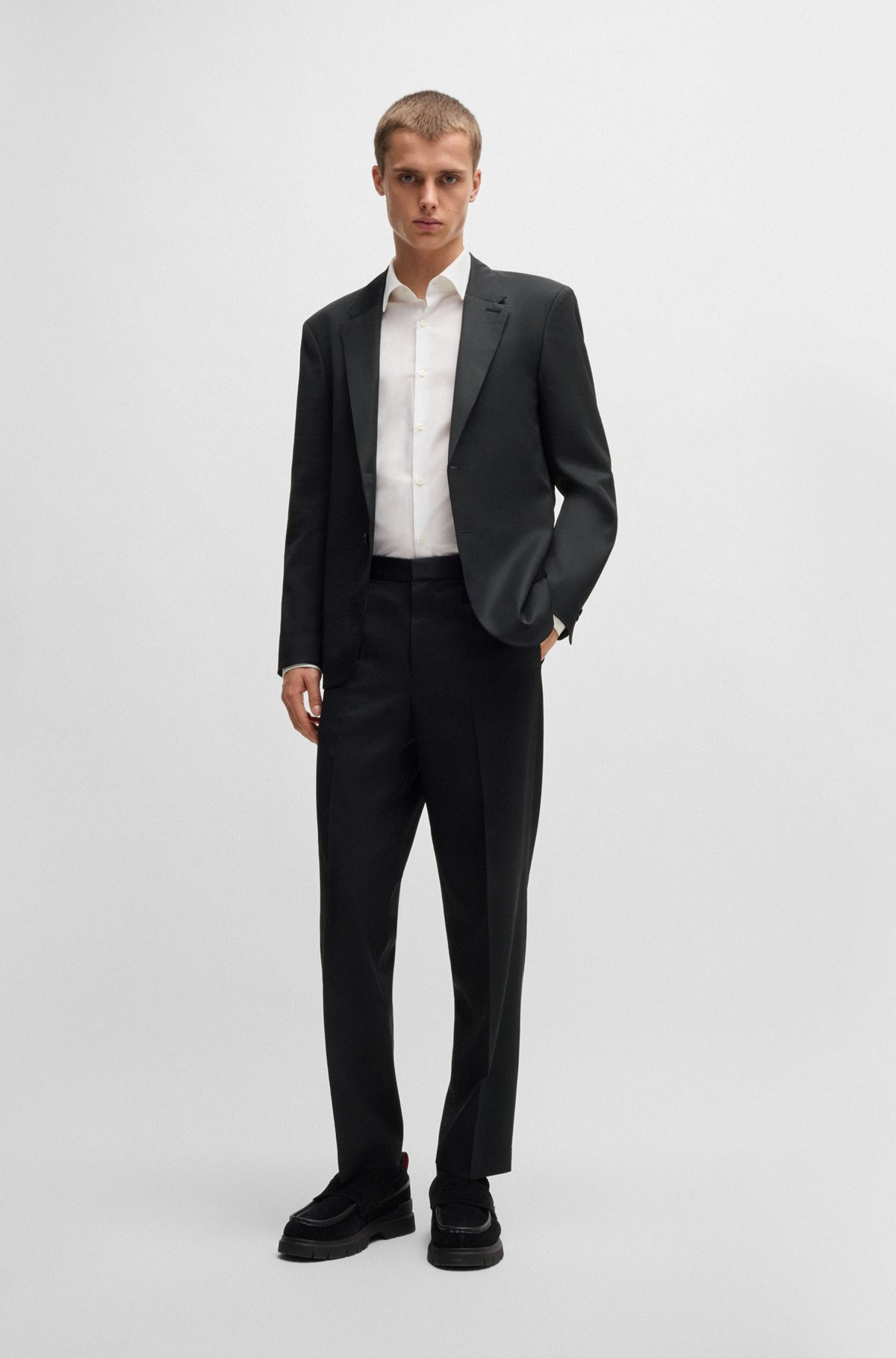 HUGO FORWARD SLIM-FIT SUIT JACKET IN WOOL-BLEND TWILL - 3