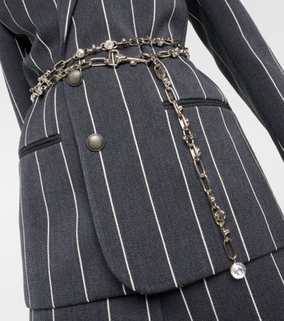 Alessandra Rich Embellished chain belt outlook