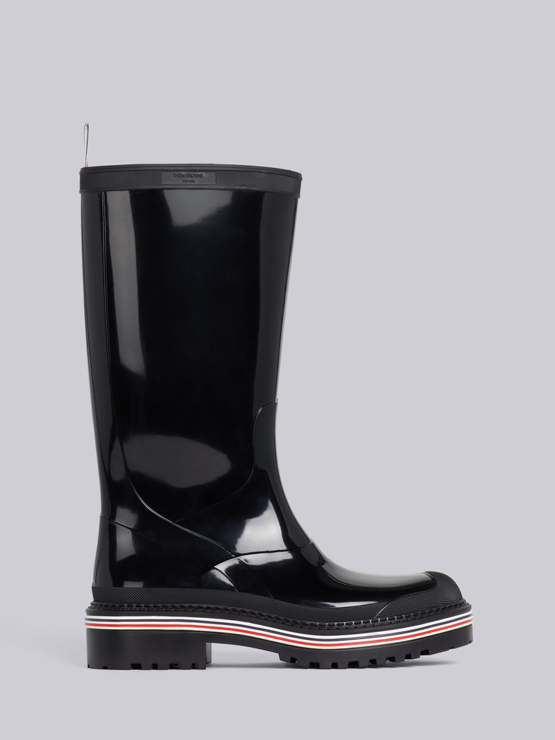 Molded Rubber Stripe Mid Calf Rain Boot 1