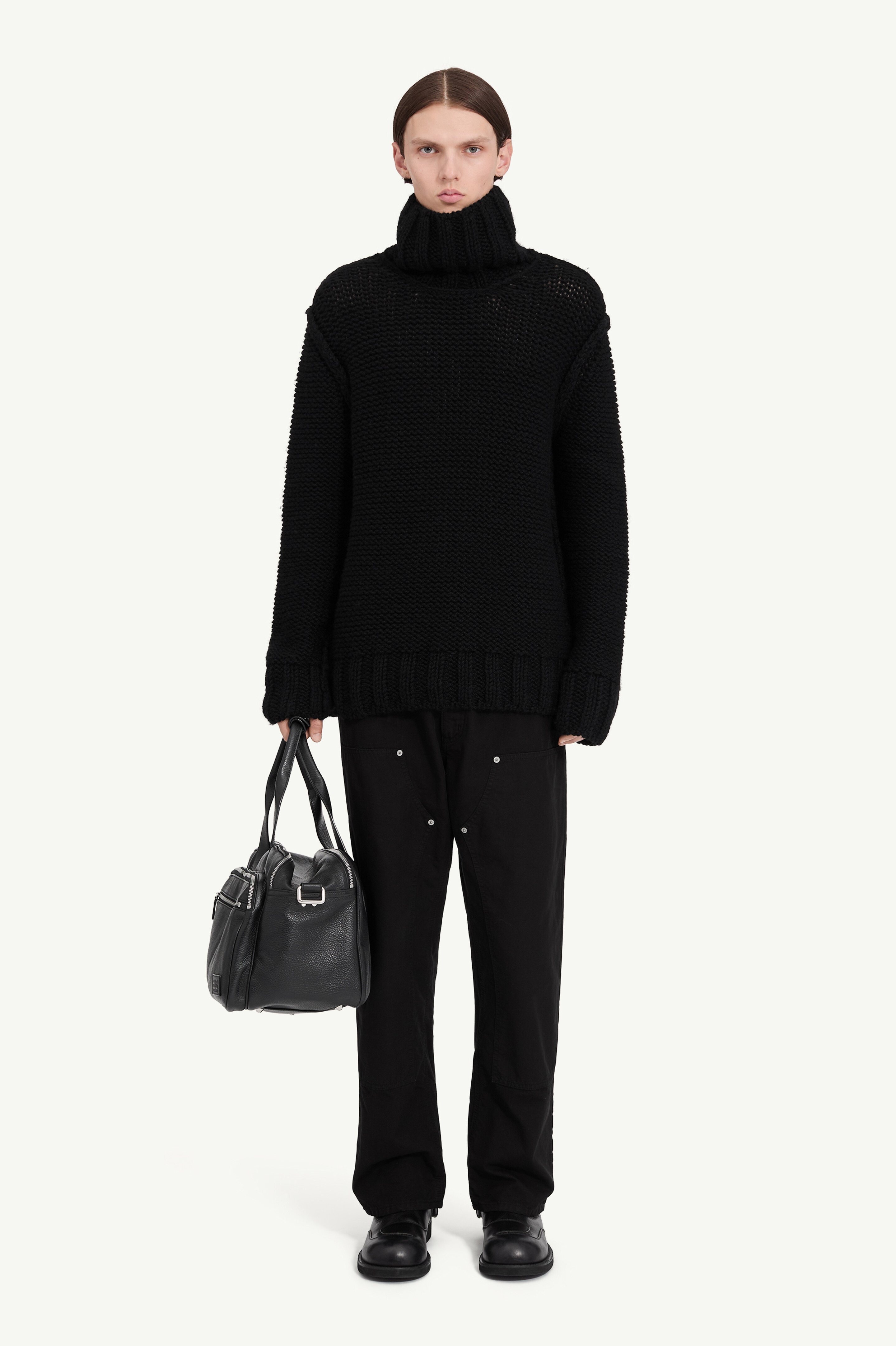 Chunky wool turtleneck jumper - 2