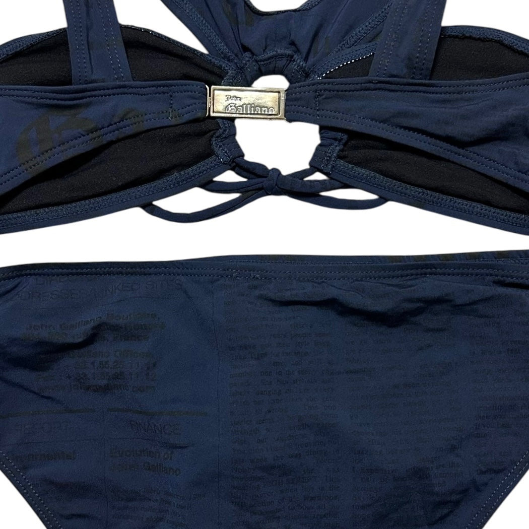 JOHN GALLIANO Newspaper Print Bikini - 4