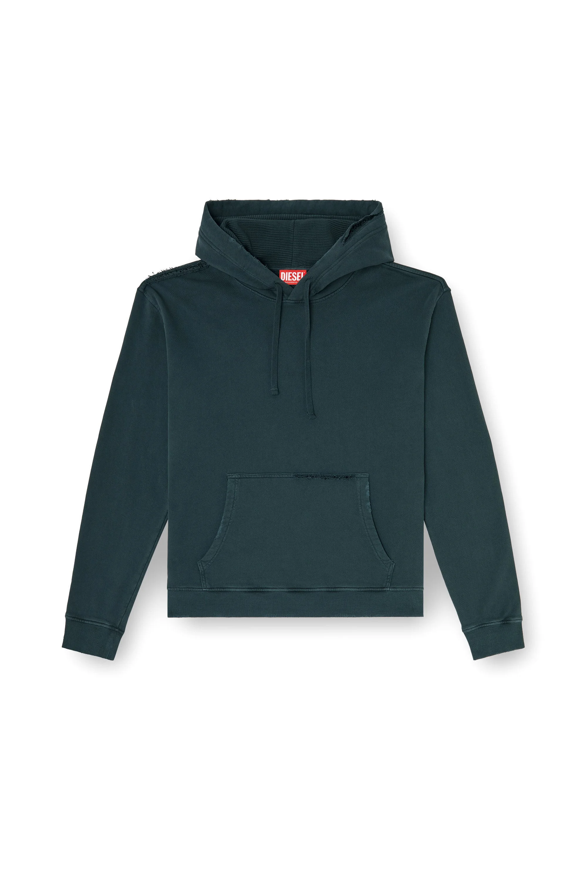 HOODIE WITH RIPS AND CRYSTAL DETAILS - 1