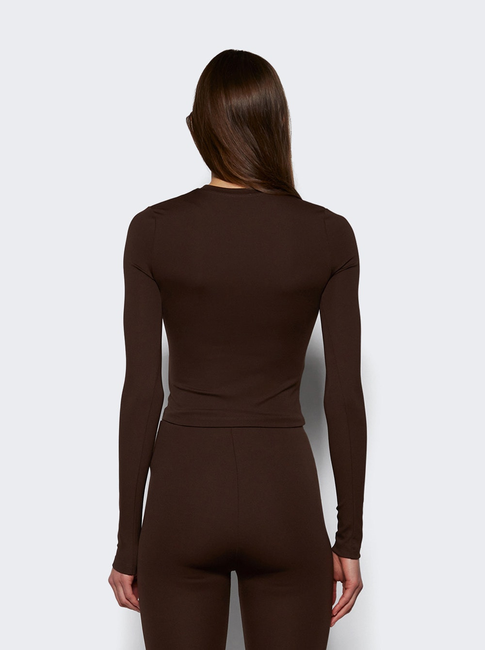 Opaque Long Sleeve Tee Dark Brown - 5