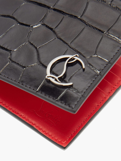 Christian Louboutin Crocodile-effect leather bi-fold wallet outlook