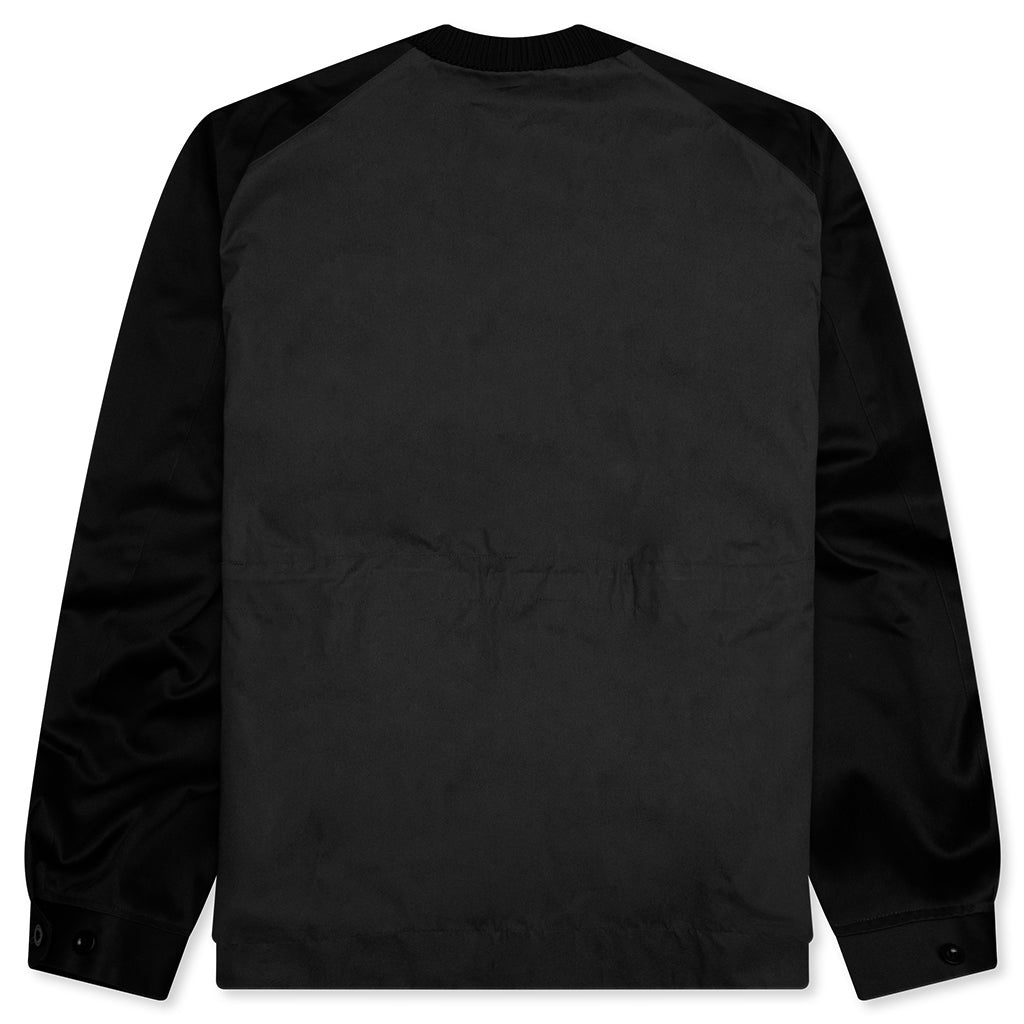 COTTON CHINO MIX PULLOVER - BLACK - 2